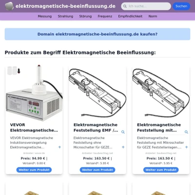 Screenshot elektromagnetische-beeinflussung.de