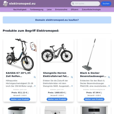 Screenshot elektromoped.eu