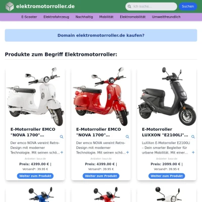 Screenshot elektromotorroller.de