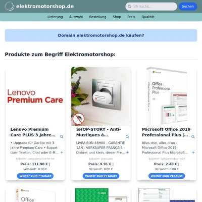 Screenshot elektromotorshop.de