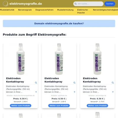 Screenshot elektromyografie.de