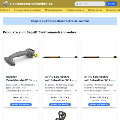 Screenshot elektronenstrahlroehre.de