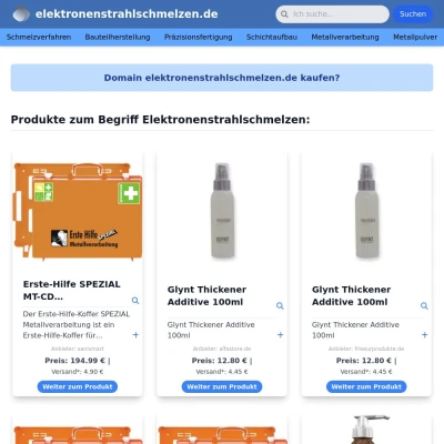 Screenshot elektronenstrahlschmelzen.de