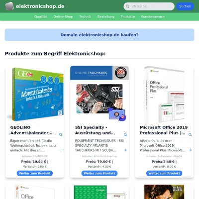 Screenshot elektronicshop.de