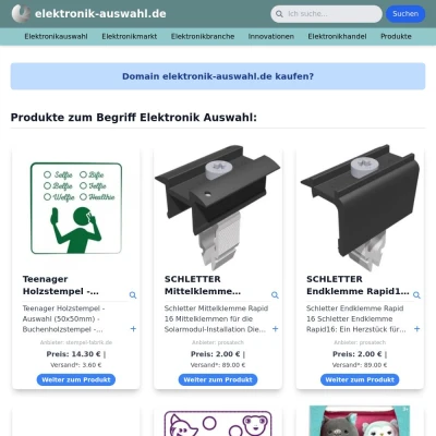 Screenshot elektronik-auswahl.de