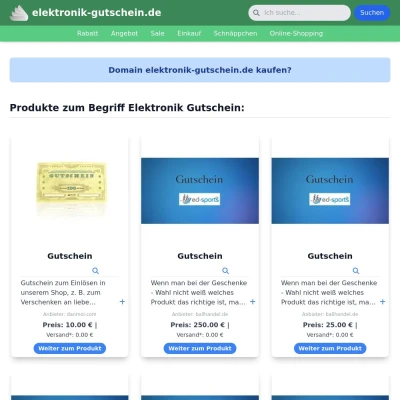 Screenshot elektronik-gutschein.de