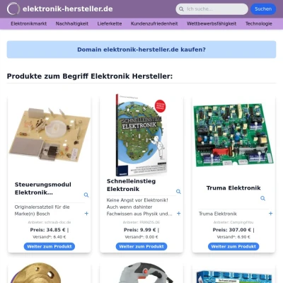 Screenshot elektronik-hersteller.de