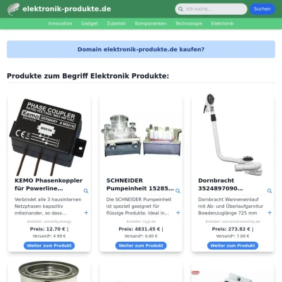 Screenshot elektronik-produkte.de