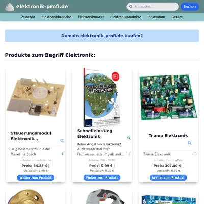 Screenshot elektronik-profi.de
