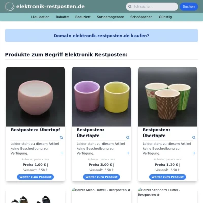 Screenshot elektronik-restposten.de