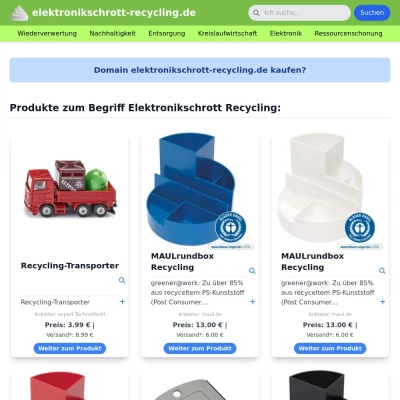 Screenshot elektronikschrott-recycling.de