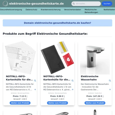 Screenshot elektronische-gesundheitskarte.de