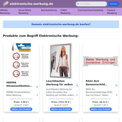 Screenshot elektronische-werbung.de