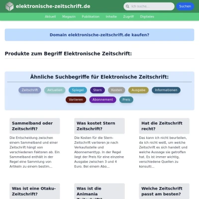 Screenshot elektronische-zeitschrift.de