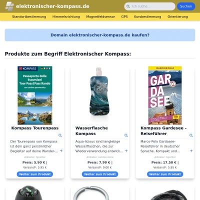 Screenshot elektronischer-kompass.de