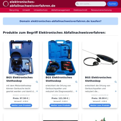 Screenshot elektronisches-abfallnachweisverfahren.de