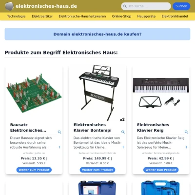 Screenshot elektronisches-haus.de