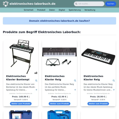 Screenshot elektronisches-laborbuch.de