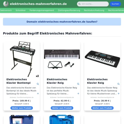 Screenshot elektronisches-mahnverfahren.de