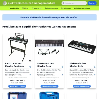 Screenshot elektronisches-zeitmanagement.de