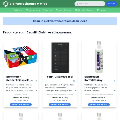 Screenshot elektroretinogramm.de
