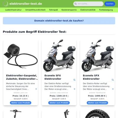 Screenshot elektroroller-test.de