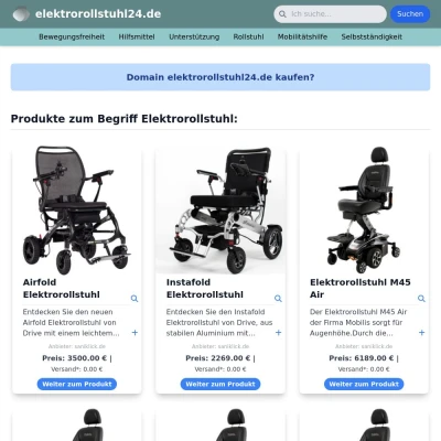 Screenshot elektrorollstuhl24.de