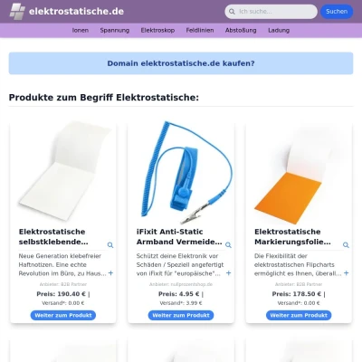 Screenshot elektrostatische.de