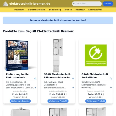 Screenshot elektrotechnik-bremen.de