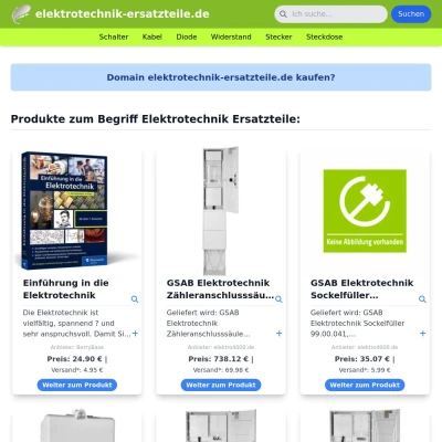 Screenshot elektrotechnik-ersatzteile.de