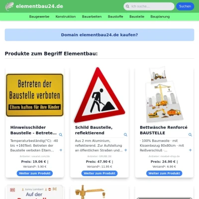 Screenshot elementbau24.de