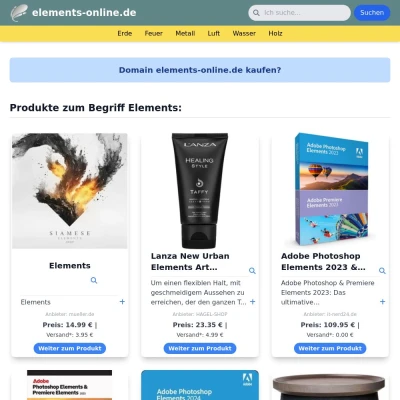 Screenshot elements-online.de
