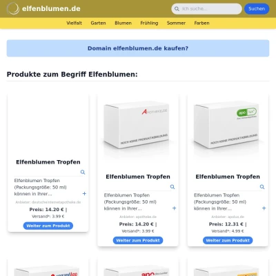 Screenshot elfenblumen.de