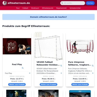 Screenshot elfmeterraum.de
