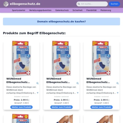 Screenshot ellbogenschutz.de