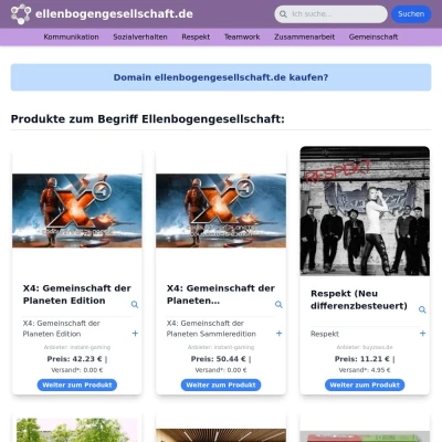 Screenshot ellenbogengesellschaft.de