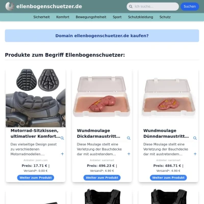 Screenshot ellenbogenschuetzer.de