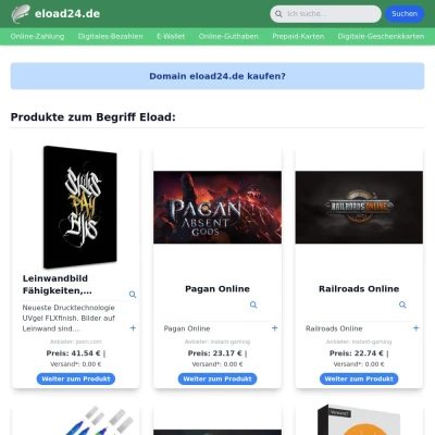 Screenshot eload24.de