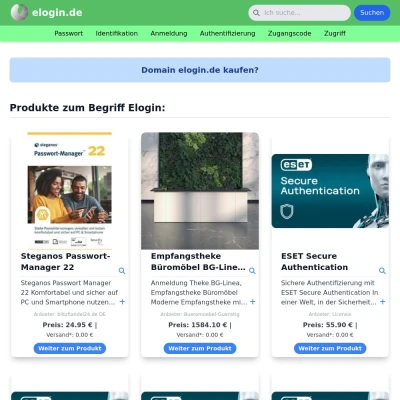 Screenshot elogin.de