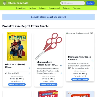 Screenshot eltern-coach.de