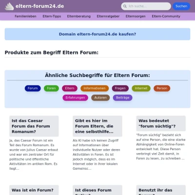 Screenshot eltern-forum24.de