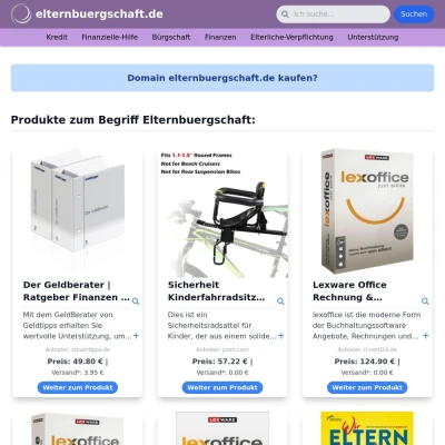 Screenshot elternbuergschaft.de