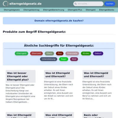 Screenshot elterngeldgesetz.de