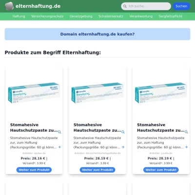 Screenshot elternhaftung.de