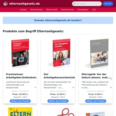 Screenshot elternzeitgesetz.de