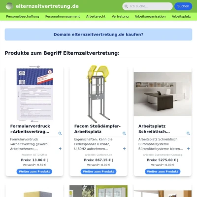 Screenshot elternzeitvertretung.de