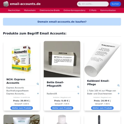 Screenshot email-accounts.de