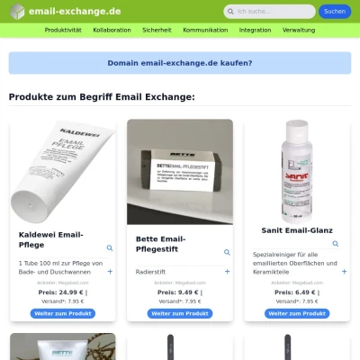 Screenshot email-exchange.de