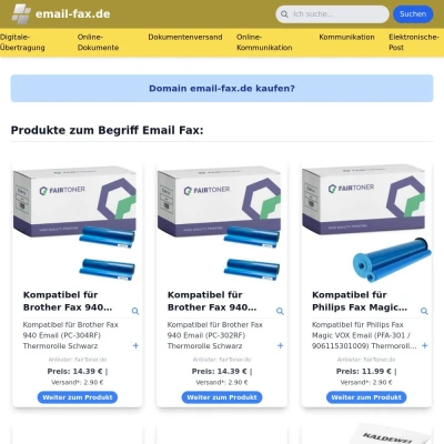 Screenshot email-fax.de