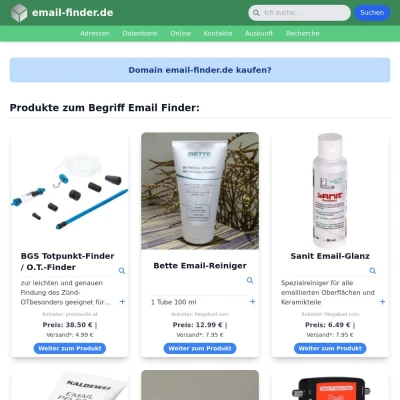Screenshot email-finder.de